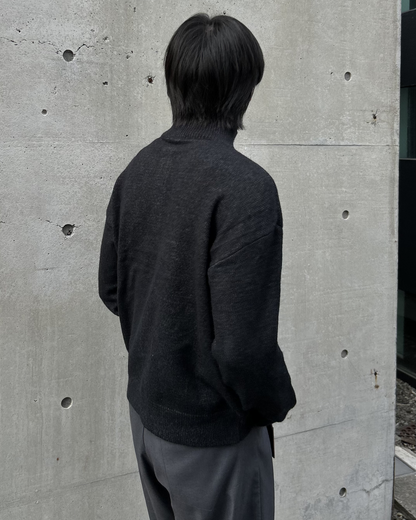 レイヤードハーフジップニットAS0385