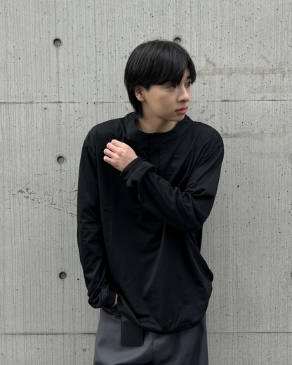 ヘンリーネックボックスカットロングTシャツ AS0386