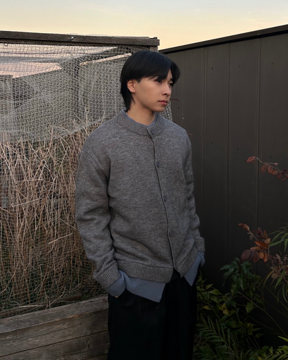 レイヤードヘンリーネックニットカーディガン AS0381