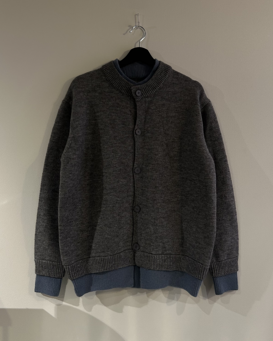 レイヤードヘンリーネックニットカーディガン AS0381