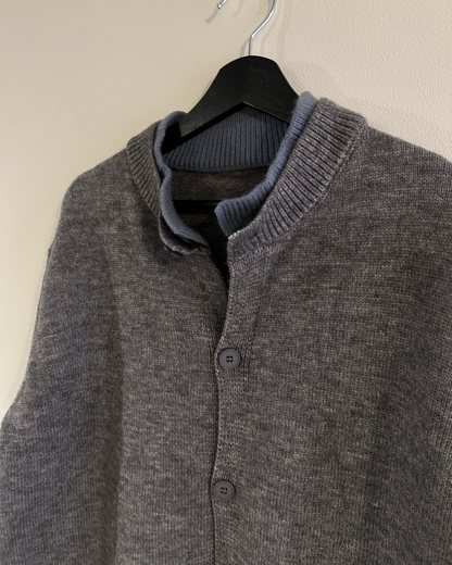 レイヤードヘンリーネックニットカーディガン AS0381