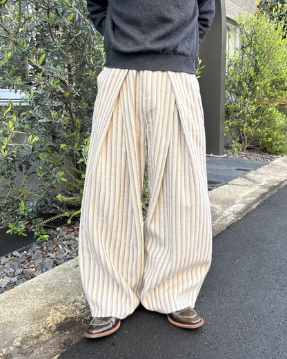 ストライプタックワイドスラックス AS0406