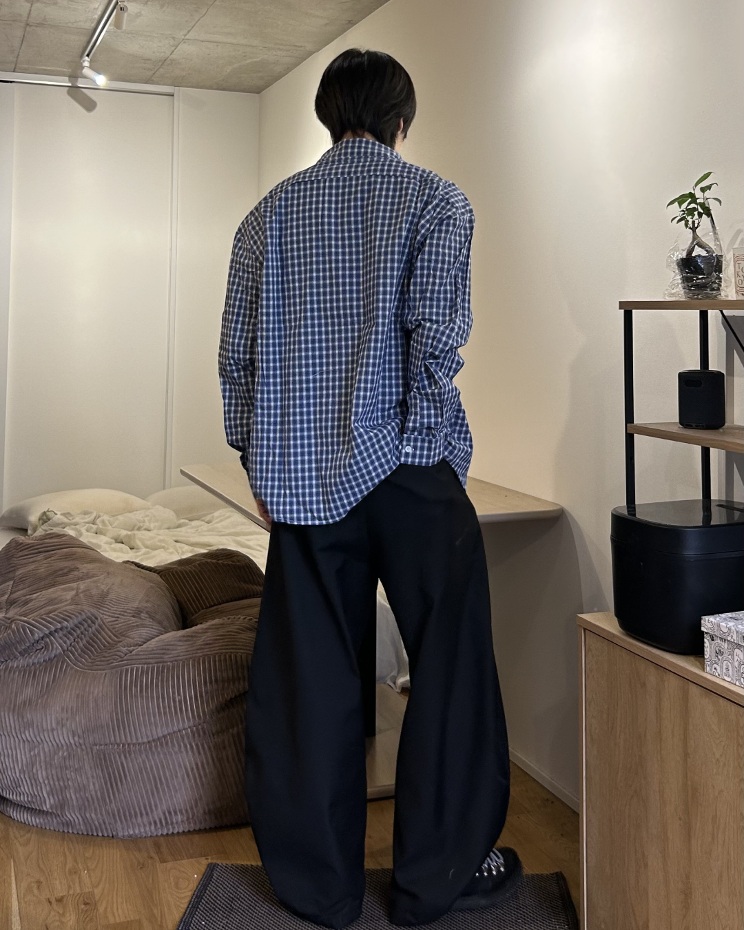 チェックカラーオーバーシャツ AS0413