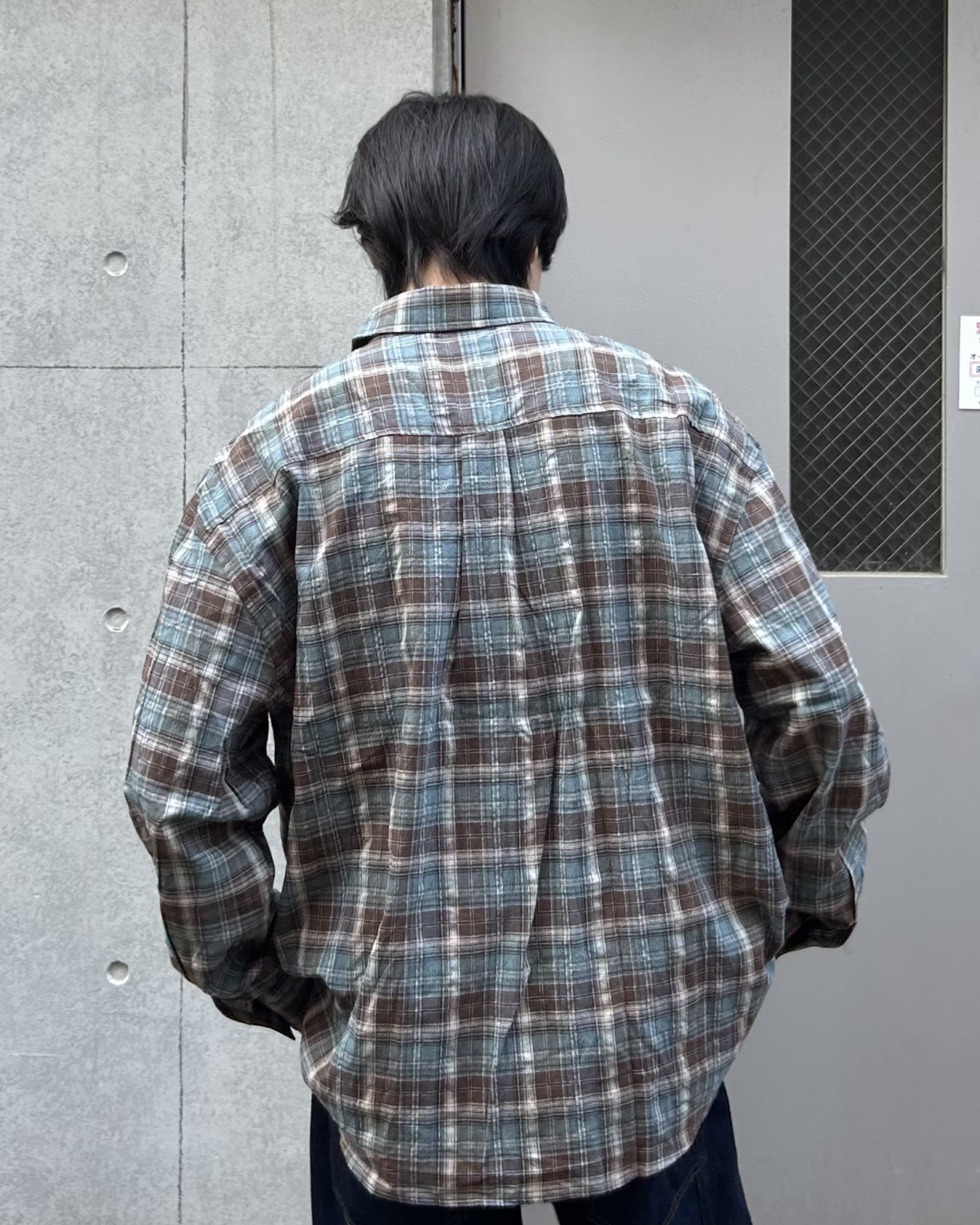 ターコイズスタッズチェックシャツ AS0424