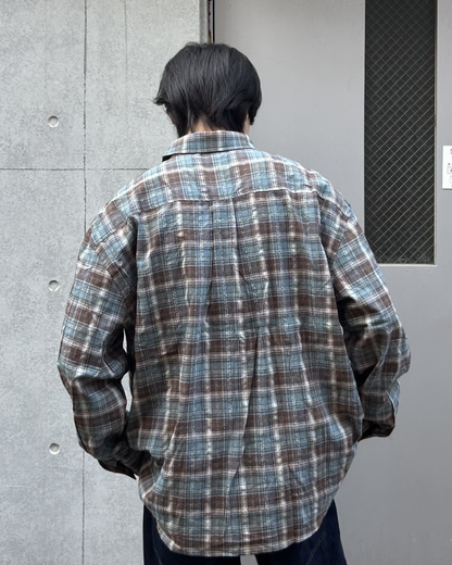 ターコイズスタッズチェックシャツ AS0424