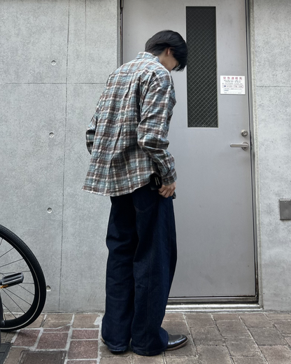 ターコイズスタッズチェックシャツ AS0424