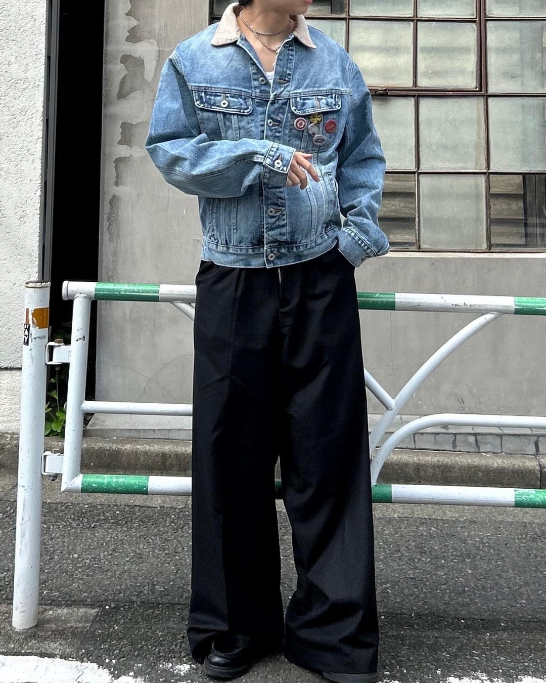 【即納】バッジデザイン デニムジャケット AS5006