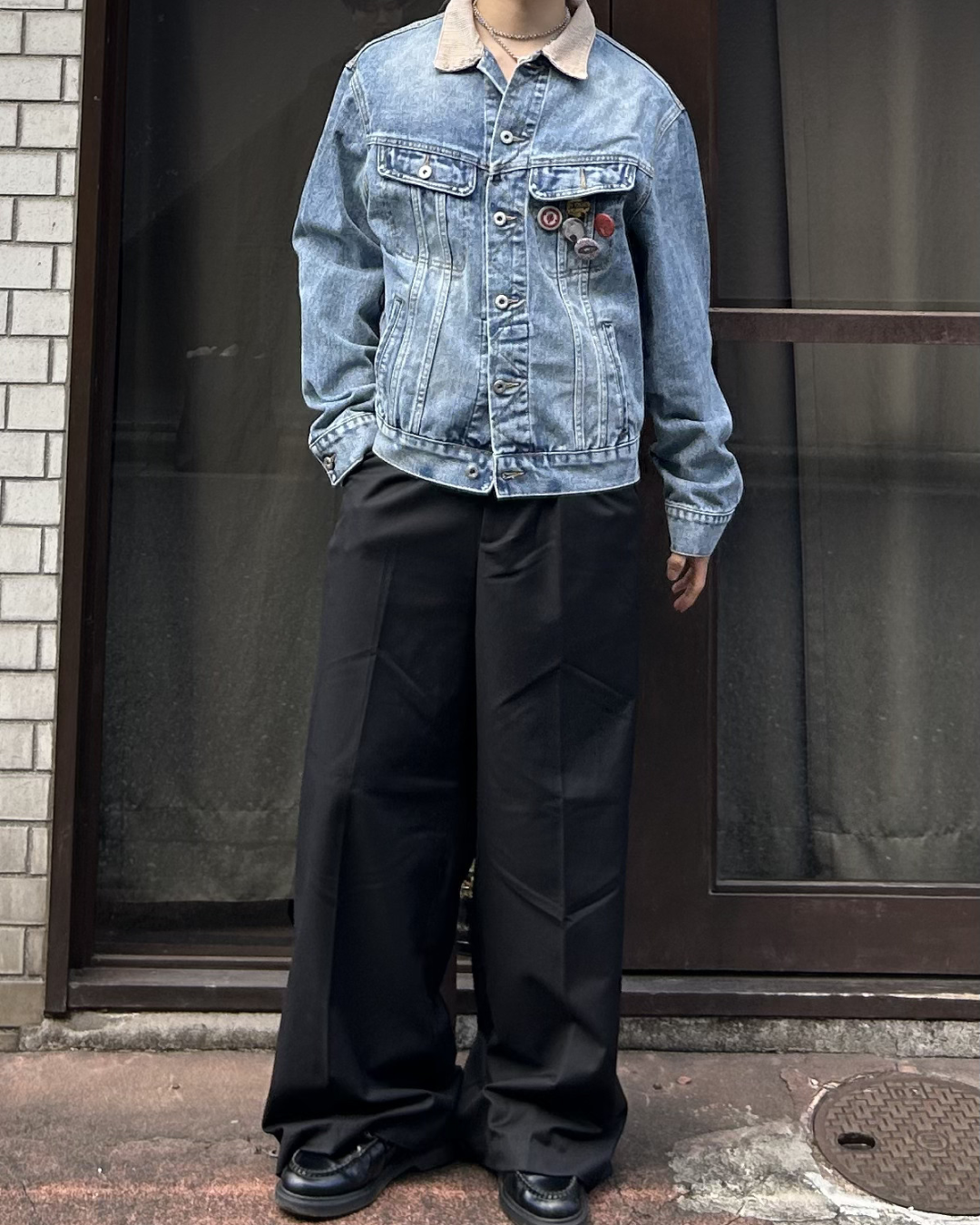 【即納】バッジデザイン デニムジャケット AS5006