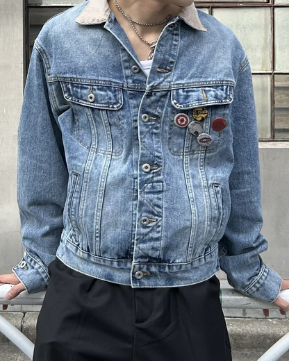 【即納】バッジデザイン デニムジャケット AS5006