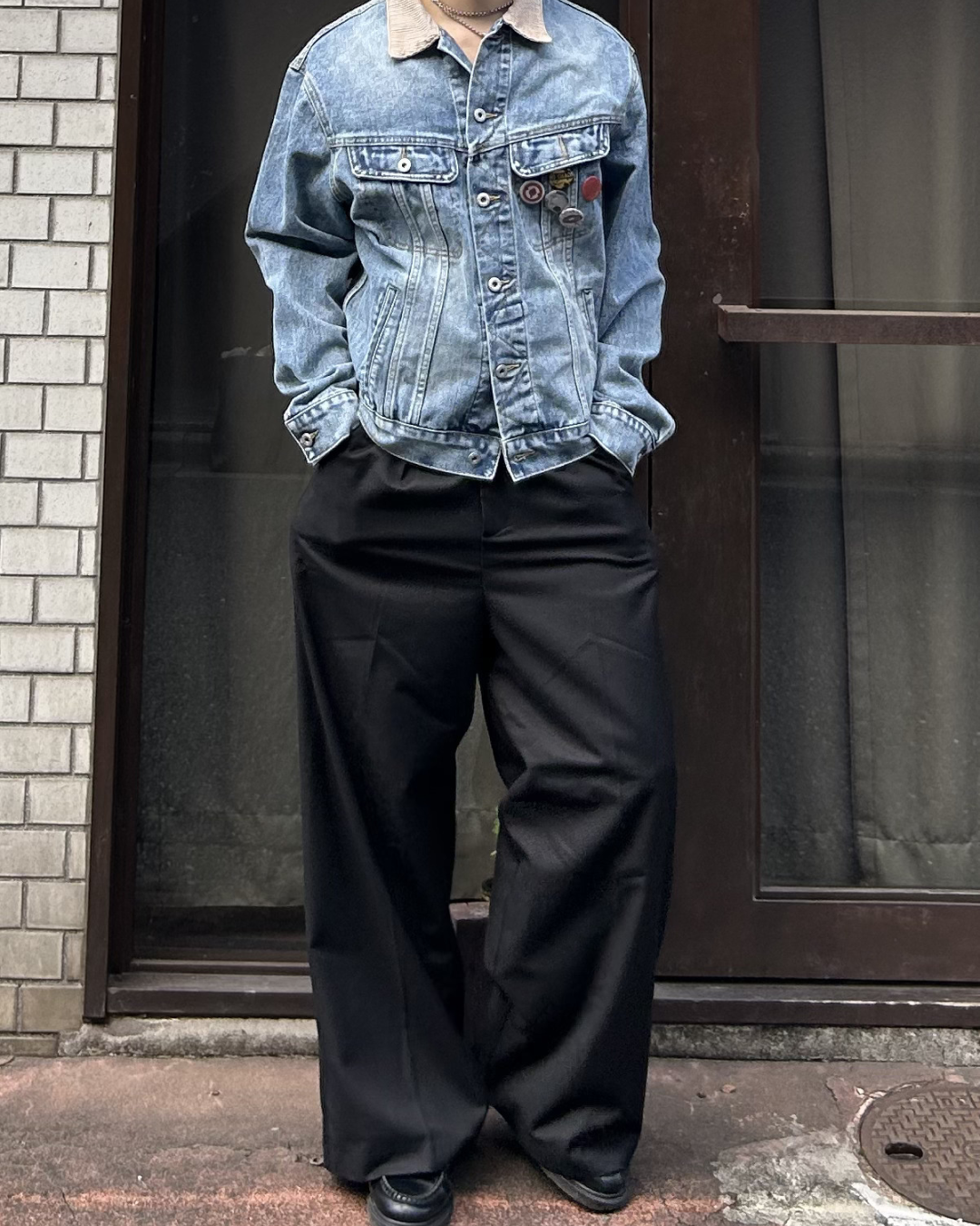 【即納】バッジデザイン デニムジャケット AS5006