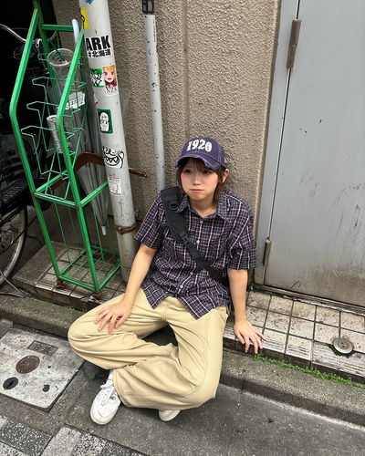 ベージュバルーンワイドパン AT0034