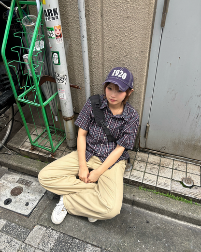ベージュバルーンワイドパン AT0034