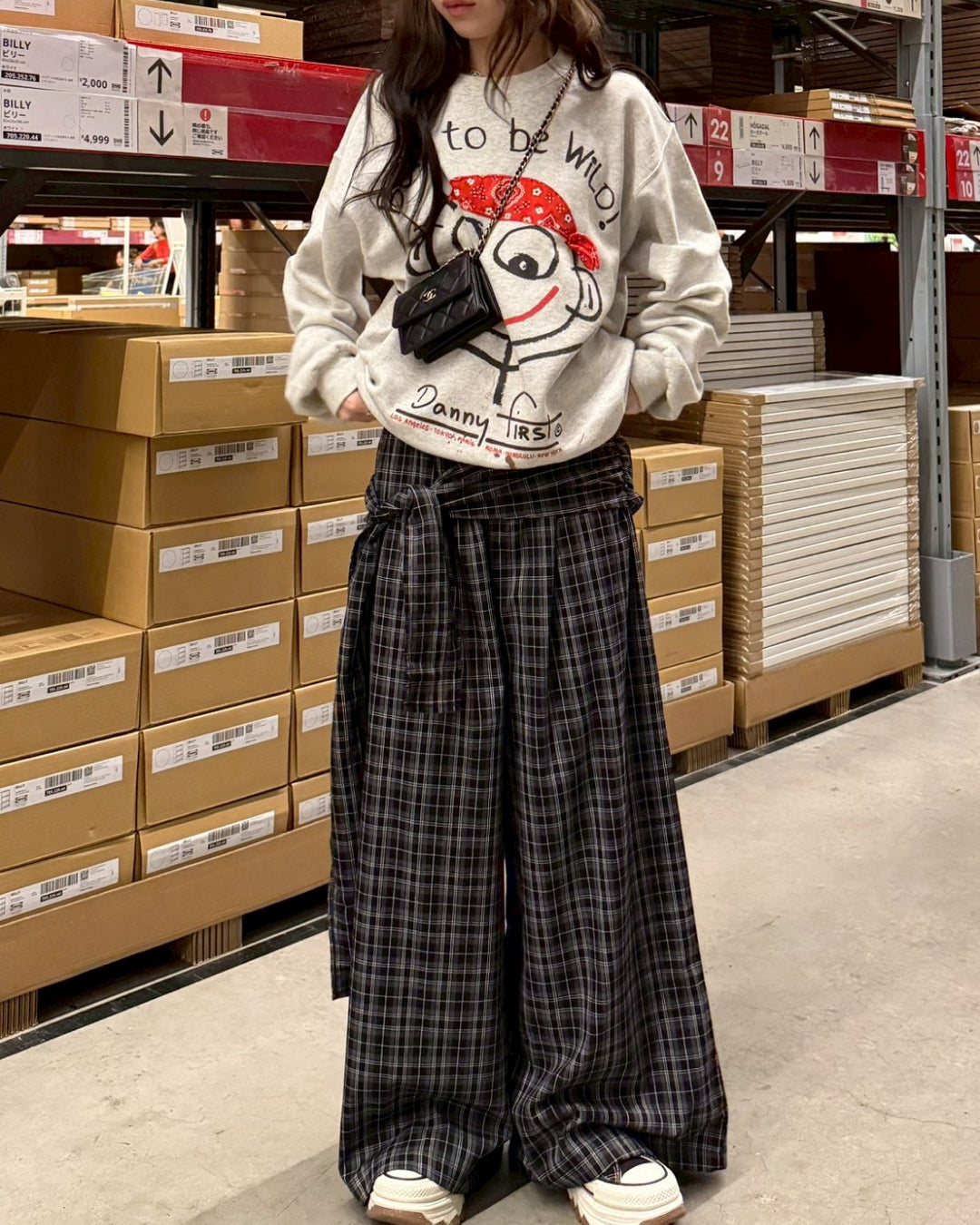 チェックウエストマークリポンパンツ
AW1173