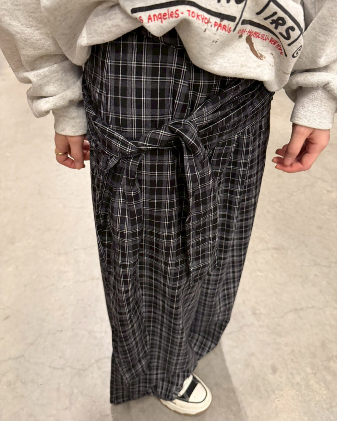 チェックウエストマークリポンパンツ
AW1173