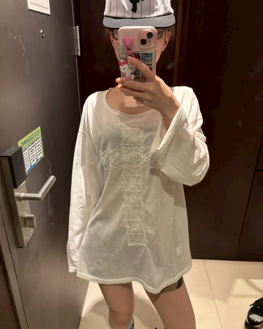 クロスレース一ワンショルダーロングTシャツ
AW1175