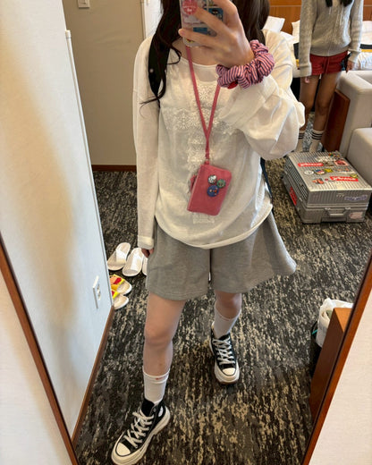 クロスレース一ワンショルダーロングTシャツ
AW1175