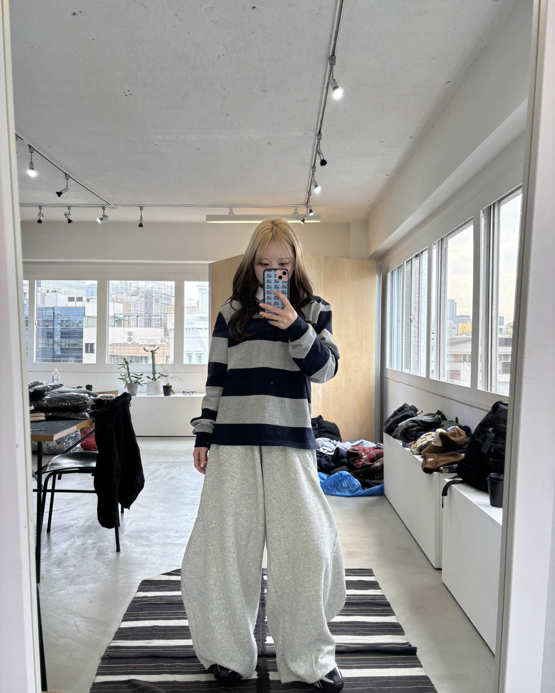 ロープドローストリングスウェットパンツ AW1203