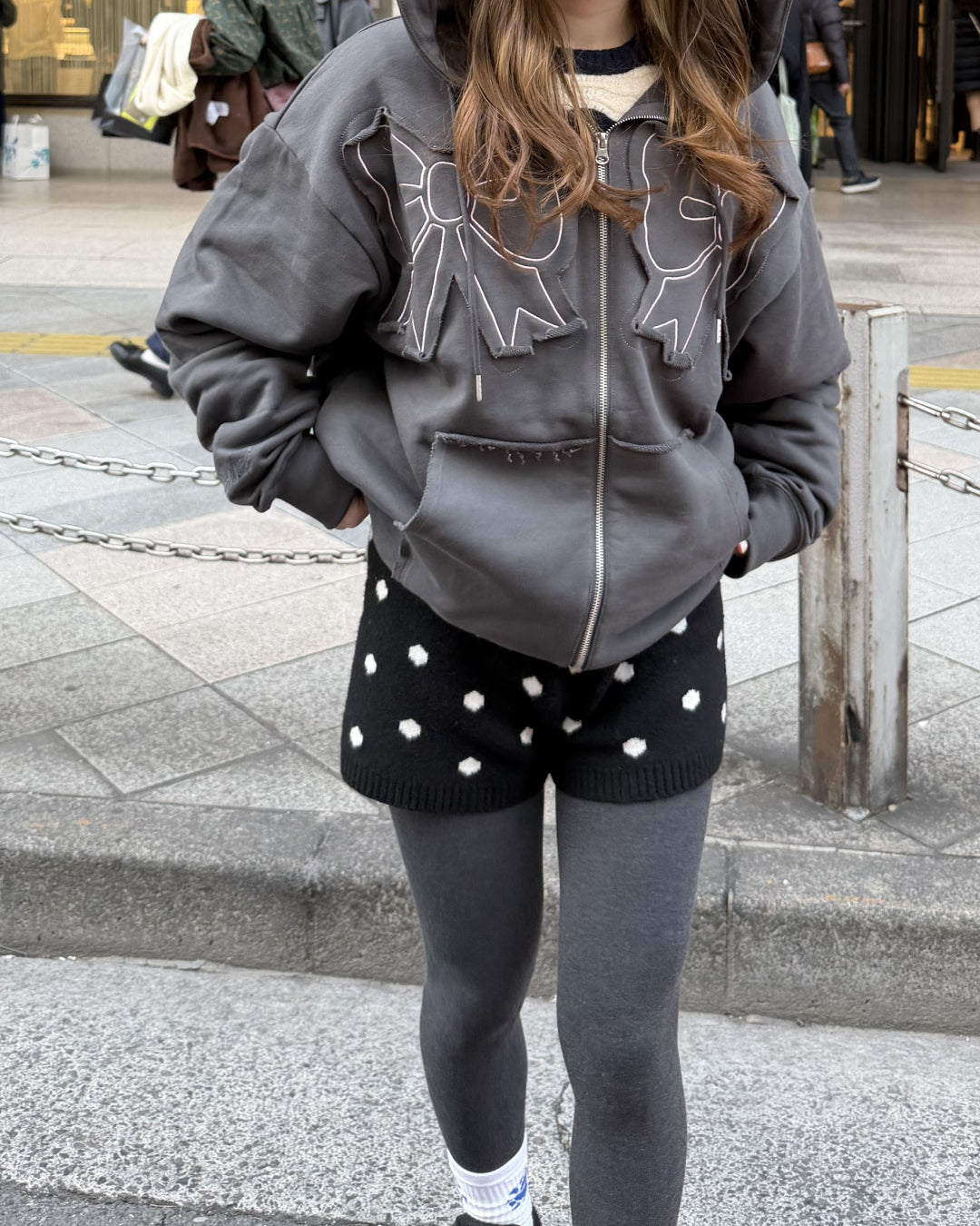 ドット柄ニットショートパンツ
AW1215