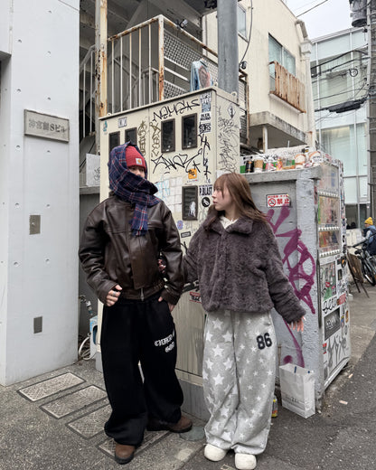 アシンメトリーデザインスタースウェットパンツ
AW1245