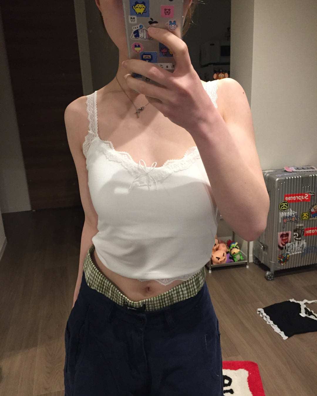 レースショートキャミ AW1246