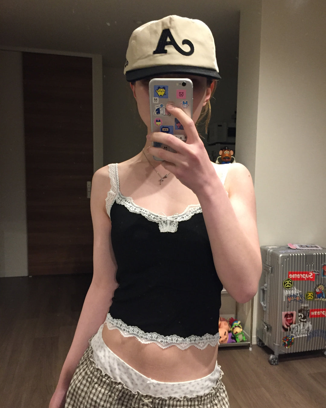 レースショートキャミ AW1246