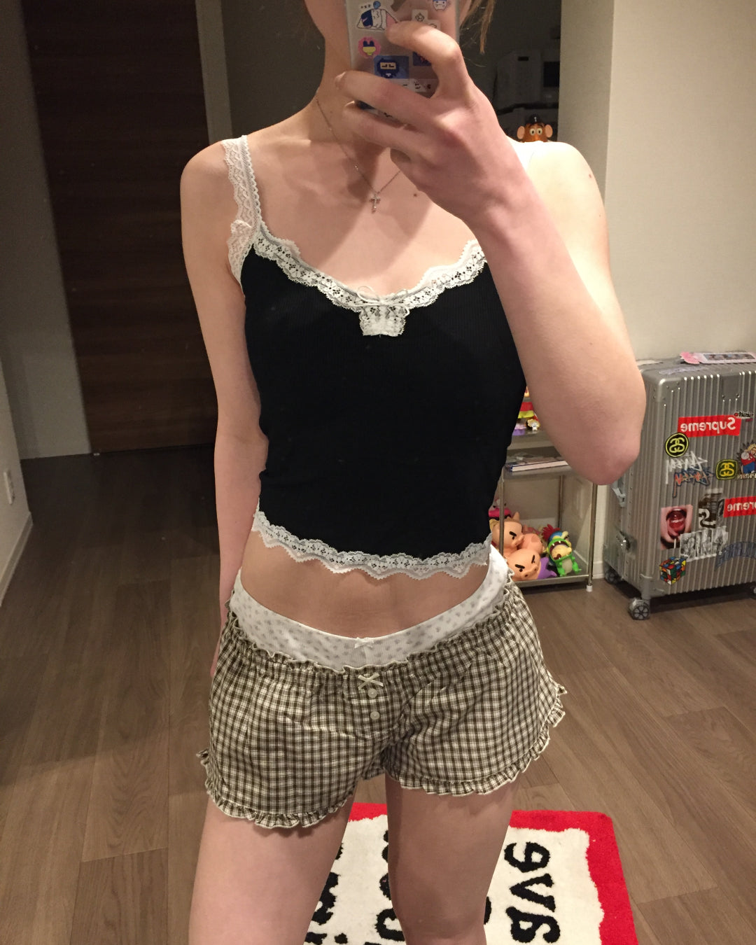 レースショートキャミ AW1246