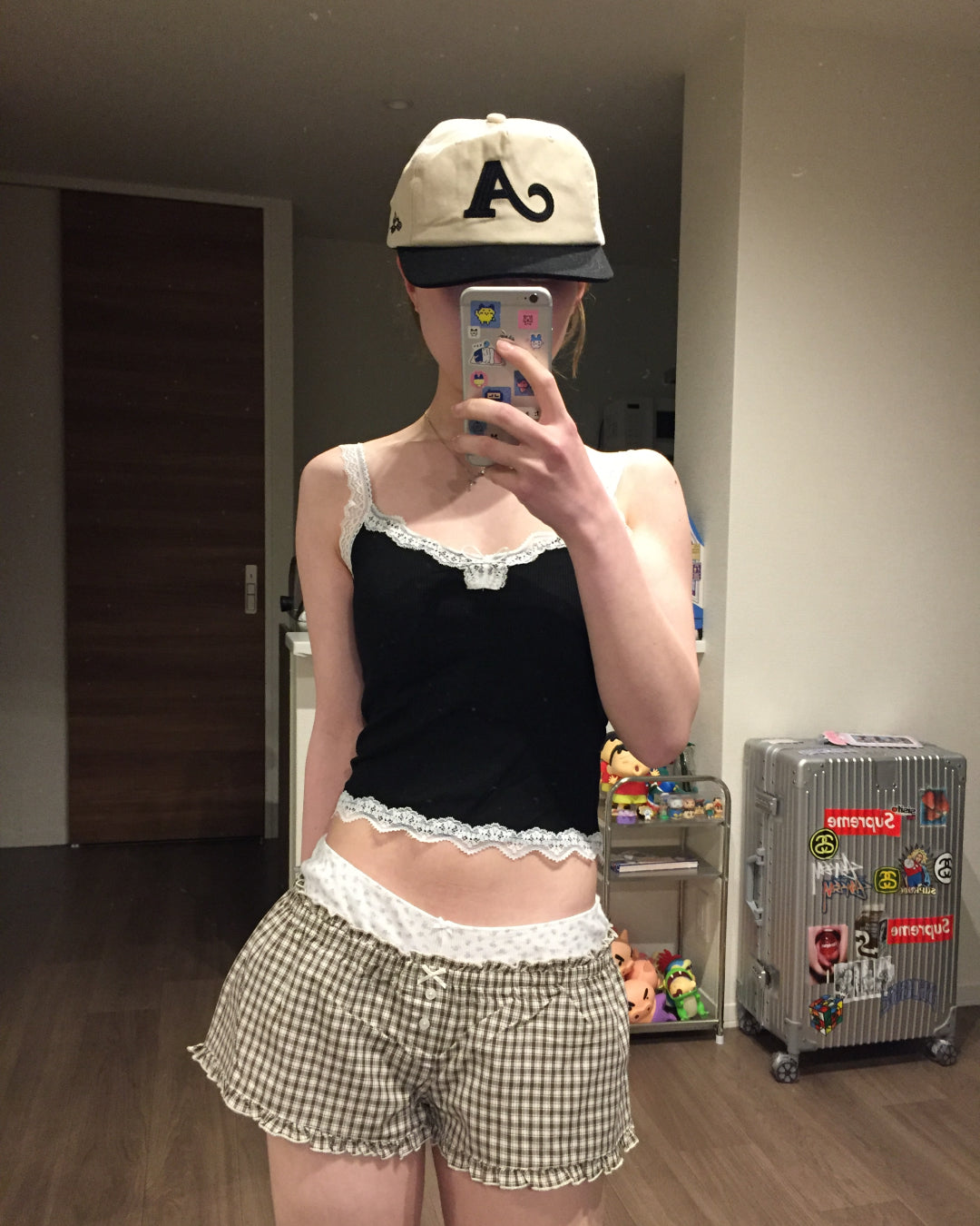 レースショートキャミ AW1246