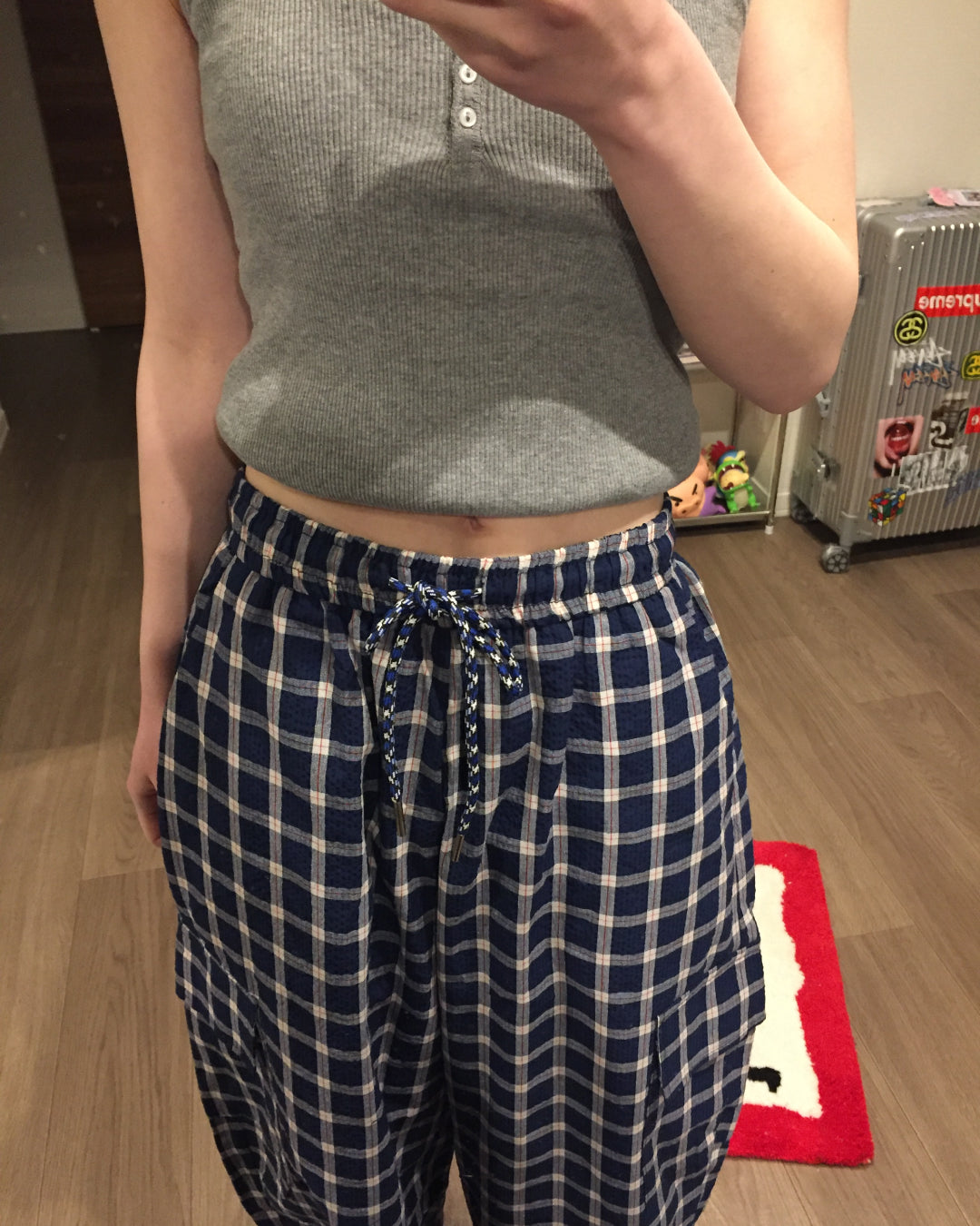 チェックワイドパンツ AW1251