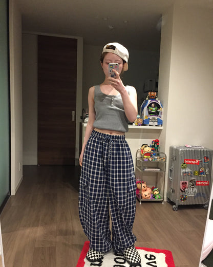 チェックワイドパンツ AW1251