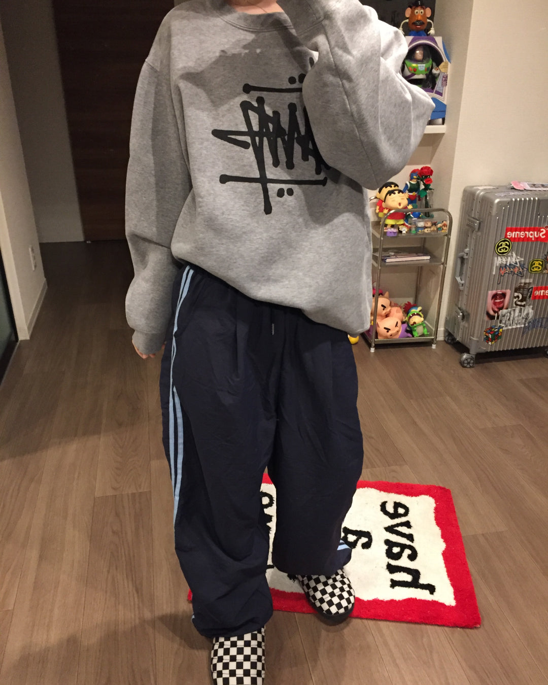 サイドラインルーズトラックパンツ AW1252