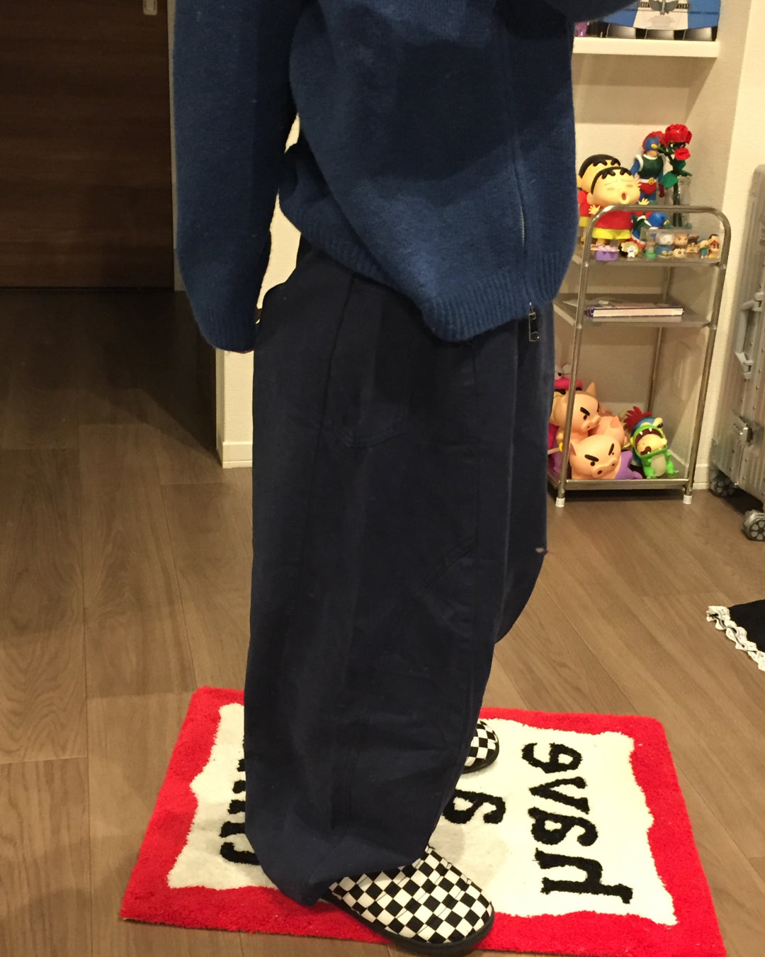 ワイドレッグネイビーパンツ AW1261