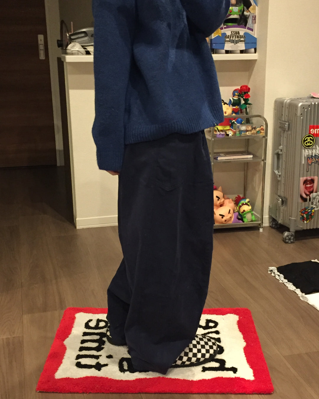 ワイドレッグネイビーパンツ AW1261