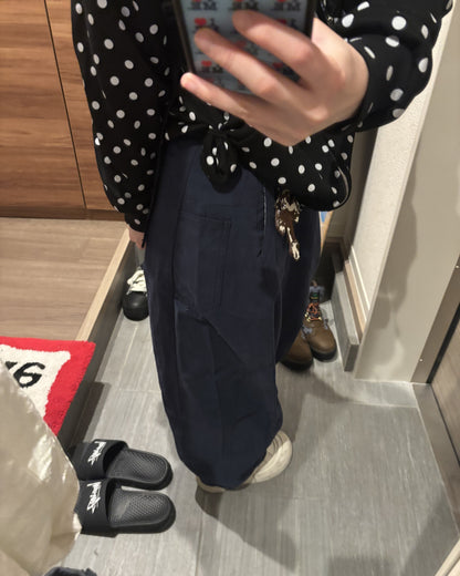 ワイドレッグネイビーパンツ AW1261