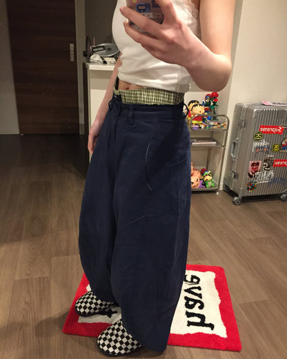 ワイドレッグネイビーパンツ AW1261