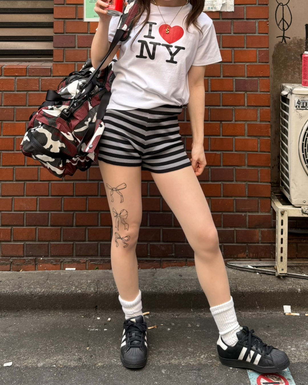 ハイウエストボーダーニットショートパンツ
AW1267