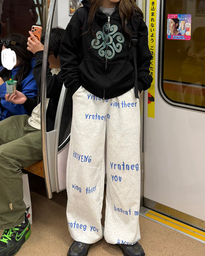 ウェストデザインプリントスウェットパンツ
AW3000