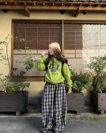 ワイドレッグチェックドレープパンツ
AW3001