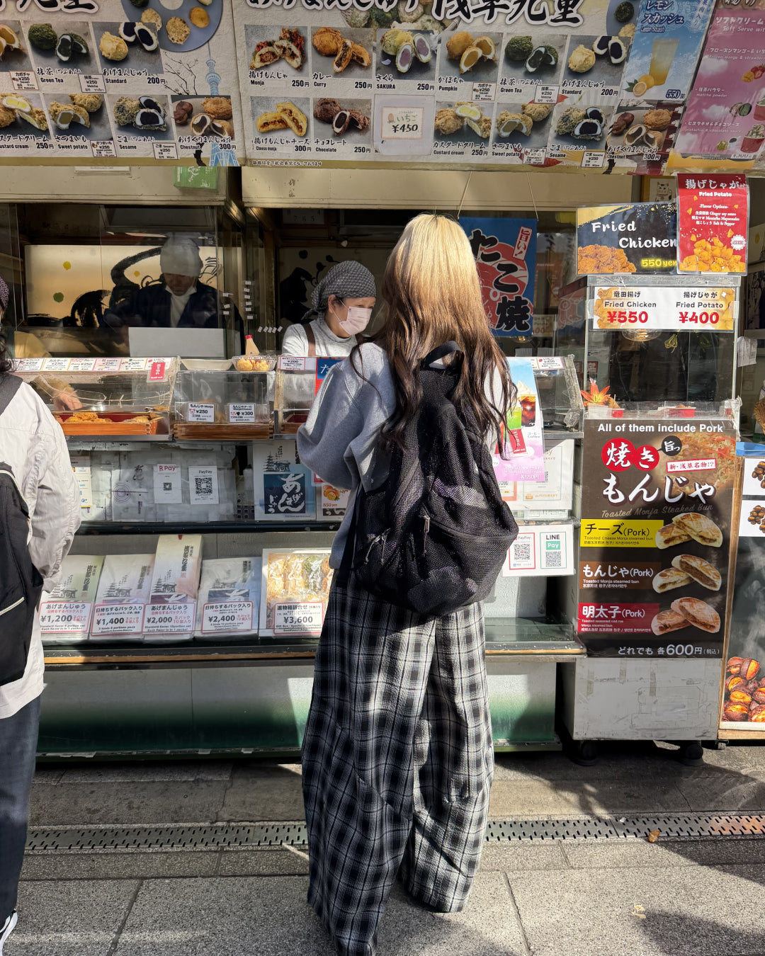 ワイドレッグチェックドレープパンツ
AW3001