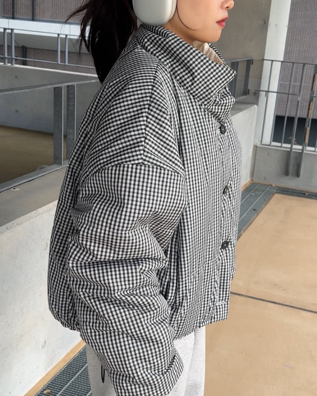 【11/25 19:00販売開始 オリジナル 即納】ギンガムチェックリバーシブルジャケット AY6000