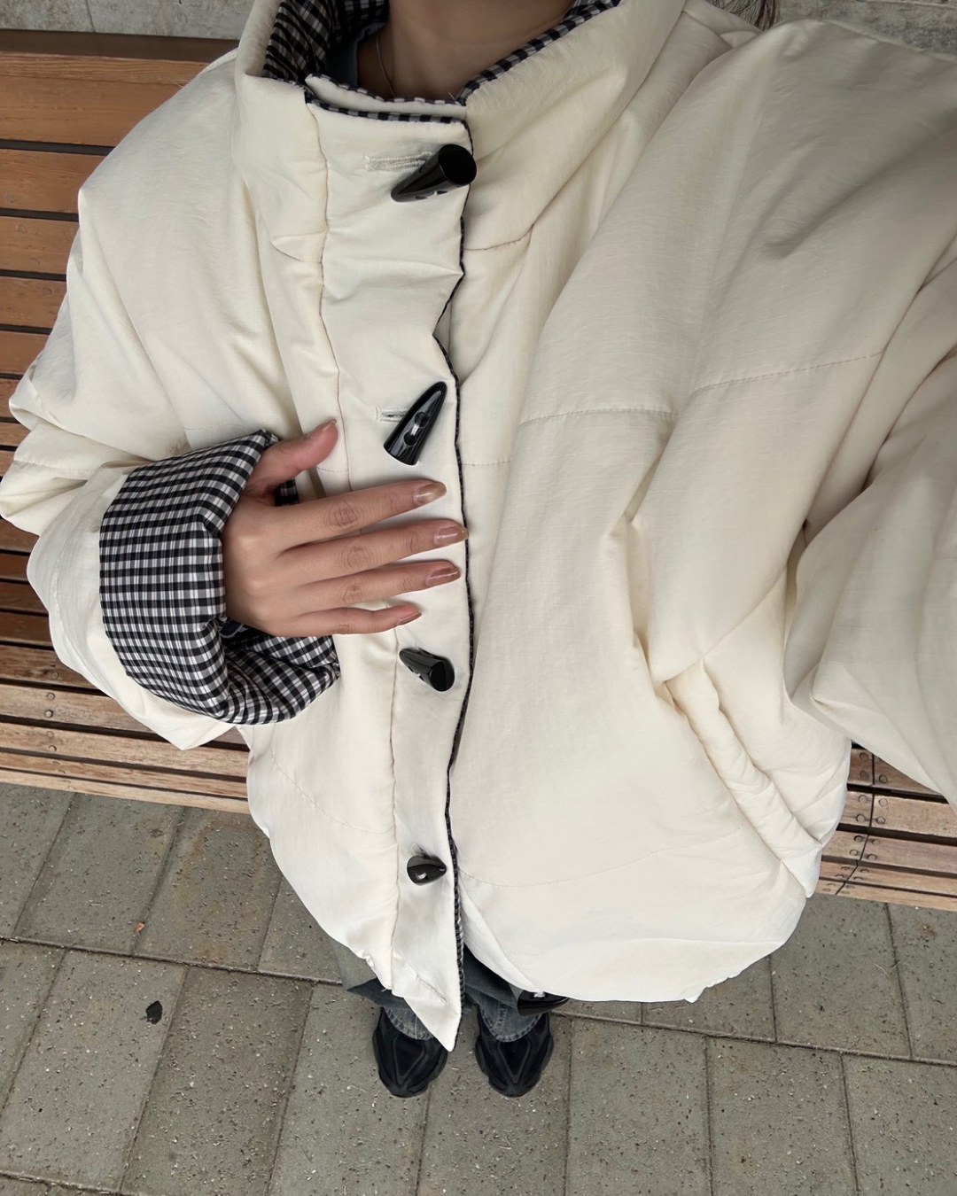 【11/25 19:00販売開始 オリジナル 即納】ギンガムチェックリバーシブルジャケット AY6000