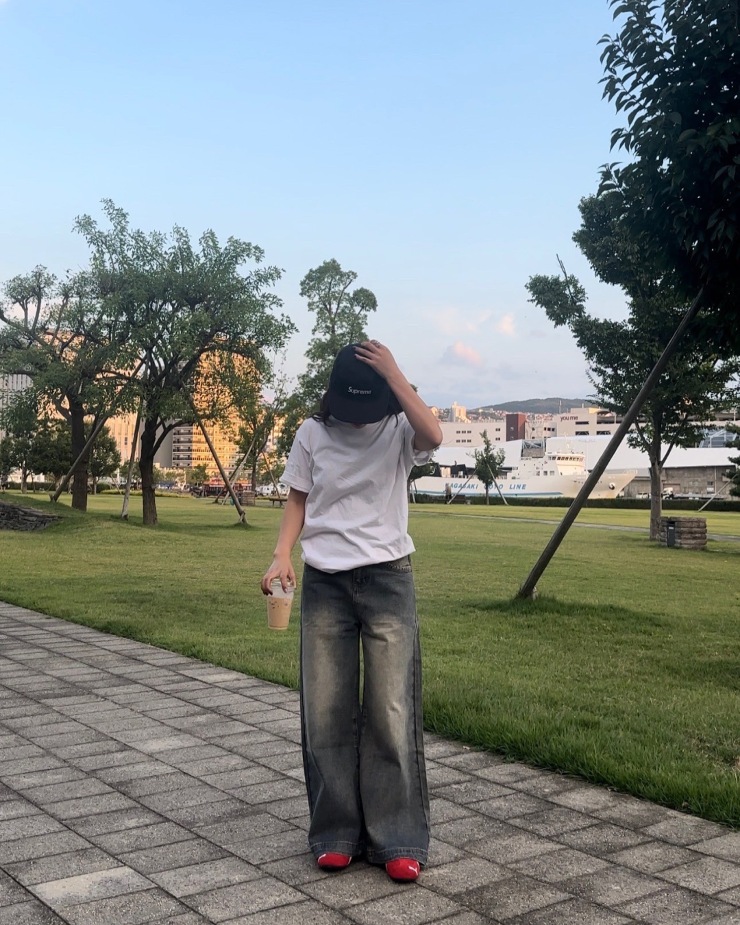 ハイウエストロングストレートパンツ　AY0031