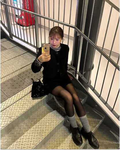 ブラックツイードショートジャケット　AY0149