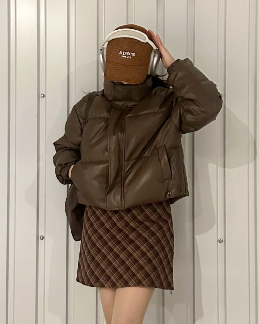 チェック柄ショートスカート　AY0193