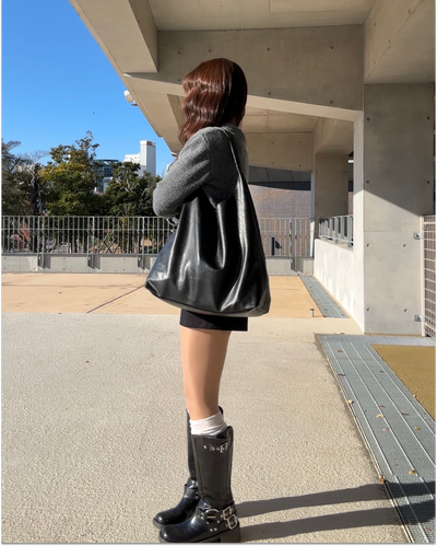 ポーチ付シンプルショルダーバッグ AY0183