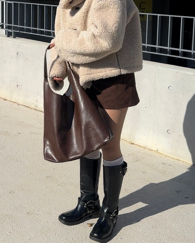 ポーチ付シンプルショルダーバッグ AY0183