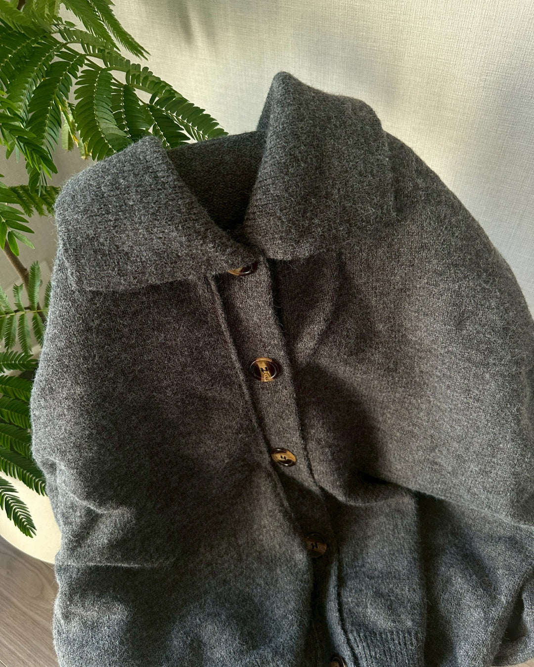 【即納】ポロカラーニットセットアップ AY1064