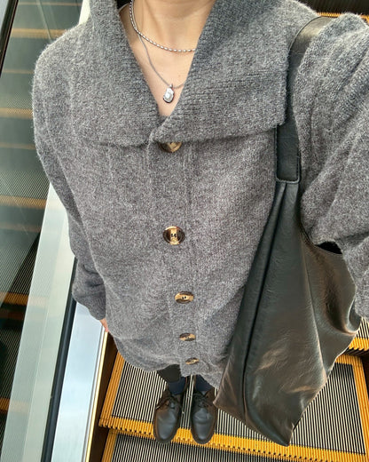 【即納】ポロカラーニットセットアップ AY1064