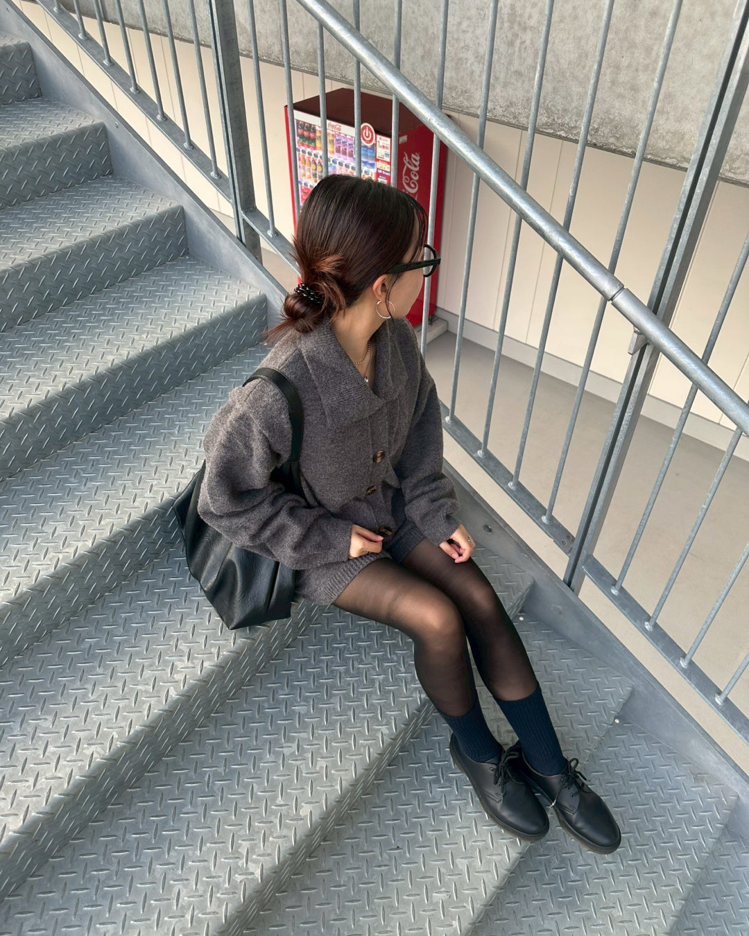 【即納】ポロカラーニットセットアップ AY1064