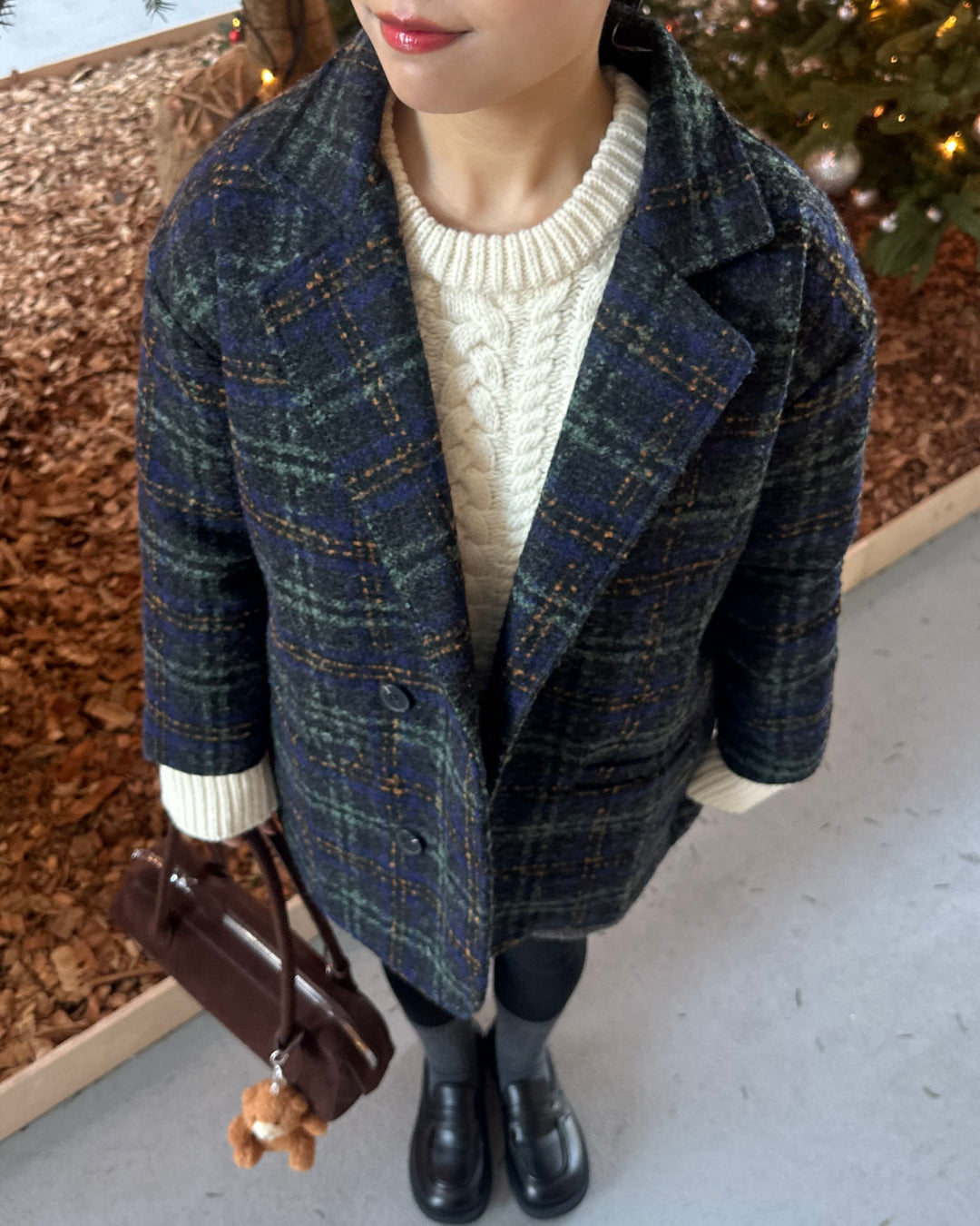 ネイビーチェックツイードミドルジャケット AY1104 – YOLO（ヨロ