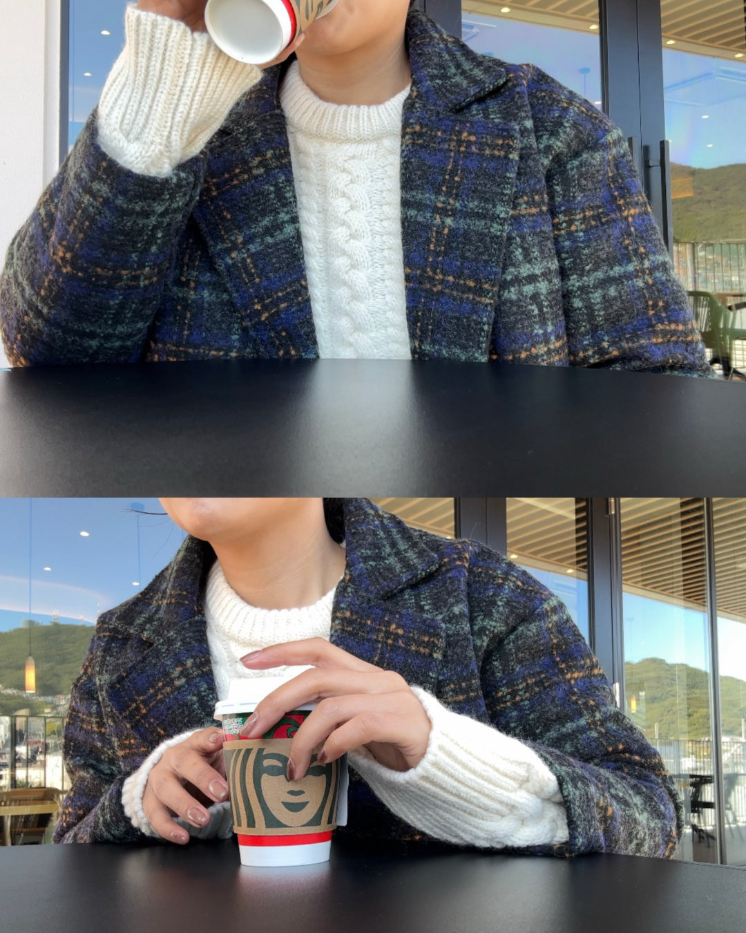 ネイビーチェックツイードミドルジャケット AY1104 – YOLO（ヨロ